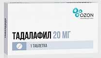 Купить тадалафил, таблетки, покрытые пленочной оболочкой 20мг, 1 шт в Семенове
