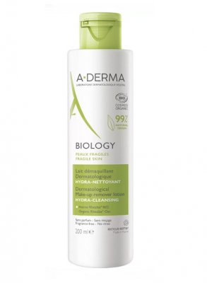 Купить a-derma biology (а-дерма) лосьон для хрупкой кожи лица и глаз мягкий очищающий, 200мл в Семенове