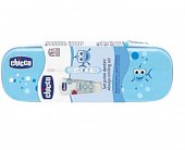 Купить chiccо (чикко) набор детский паста зубная вкус клубника 1-5 лет 50мл + щетка зубная 6-36мес цвет голубой мягкая в Семенове