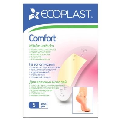 Купить ecoplast comfort набор противомозольных пластырей 7 х 3,8см, 5 шт в Семенове