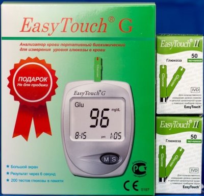 Купить тест-полоски easytouch (изи тач) глюкоза 100шт+глюкометр easytouch g (изи тач) в Семенове