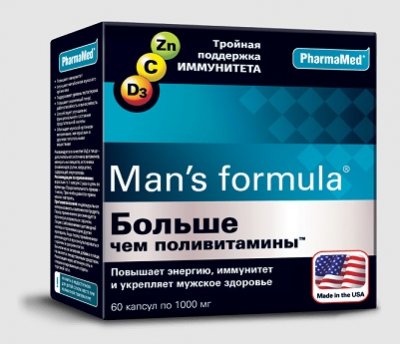 Купить man's formula (мен-с формула) больше чем поливитамины, капсулы, 60 шт бад в Семенове