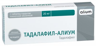 Купить тадалафил-алиум, таблетки, покрытые пленочной оболочкой 20мг, 1 шт в Семенове