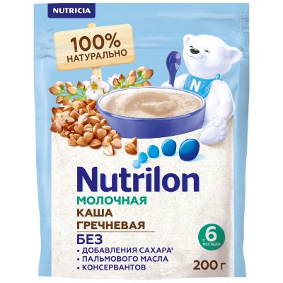 Купить nutrilon (нутрилон) каша молочная гречневая с 6 месяцев, 200г в Семенове