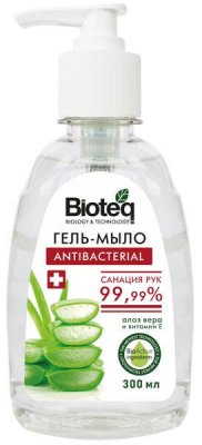 Купить bioteq (биотек) гель-мыло антибактериальное с экстрактом алоэ вера, 300 мл в Семенове