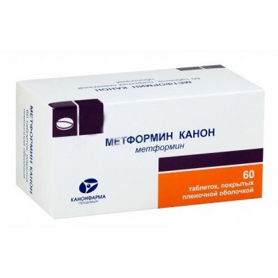 Купить метформин канон, тбл п.п.о 1000 мг №60 в Семенове