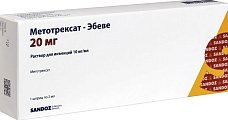 Купить метотрексат-эбеве, раствор для инъекций 10мг/мл, шприц с иглой 2мл в Семенове