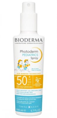 Купить bioderma photoderm рediatrics (биодерма фотодерм) спрей для лица и тела для детей солнцезащитный 200мл, spf50+ в Семенове