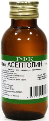 Купить асептолин, р-р 70% фл 100мл (рфк зао, россия) в Семенове