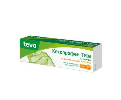 Купить кетопрофен-тева, гель для наружного применения 2,5%, 50г в Семенове