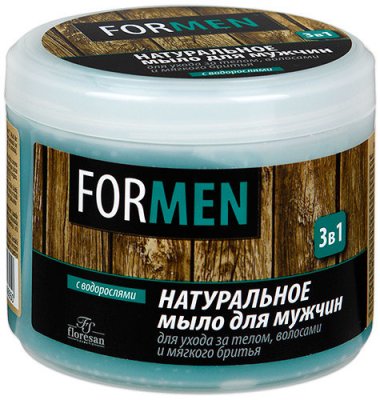 Купить флоресан (floresan) мыло натуральное мужское для кожи, волос и бритья 3в1, 450мл в Семенове