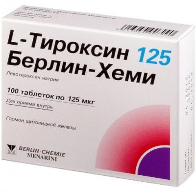 Купить l-тироксин 125 берлин-хеми, таблетки 125мкг, 100 шт в Семенове