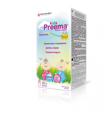 Купить preema (према) для детей дуо капли, флакон с пипеткой 10мл бад в Семенове
