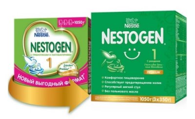 Купить nestle nestogen 1 (нестожен) сухая молочная смесь с рождения, 1050г (3 х350г) в Семенове