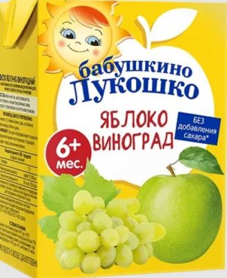 Купить баб.лук. сок ябл/виноград осв. 200мл тетрапак (фаустово, россия) в Семенове