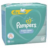 Купить pampers baby fresh clean (памперс) салфетки влажные, 52шт (в комплекте 4 упаковки) в Семенове