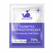 Купить салфетки спиртовые антисептические, 135 х 185мм white whale 1 шт в Семенове