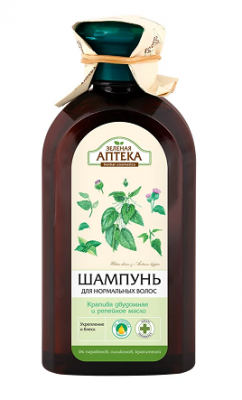 Купить зеленая аптека шампунь крапива и репейное масло для нормальных волос 350 мл в Семенове
