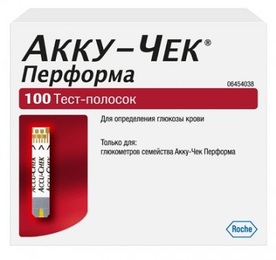 Купить тест-полоски accu-chek performa (акку-чек), 100 шт в Семенове