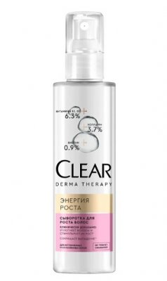 Купить clear derma therapy (клеар), сыворотка для волос энергия роста, флакон 190 мл в Семенове