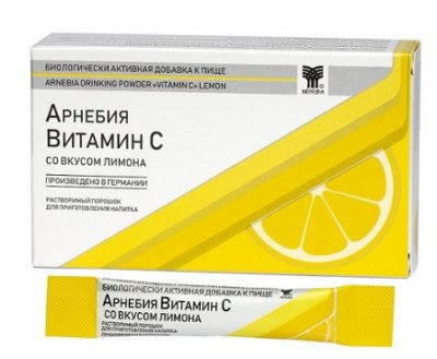 Купить арнебия витамин с порошок для приема внутрь со вкусом лимона пакет 5г, 10 шт бад в Семенове