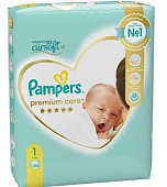 Купить pampers premium care (памперс) подгузники 1 для новорожденных 2-5кг, 66шт в Семенове