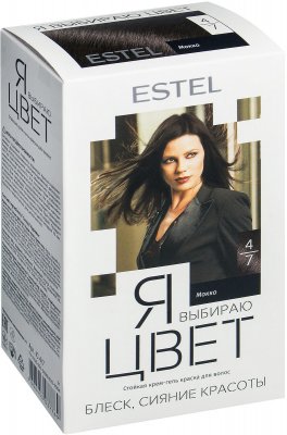 Купить estel (эстель) крем-гель краска для волос я выбираю цвет тон 4/7 мокко в Семенове