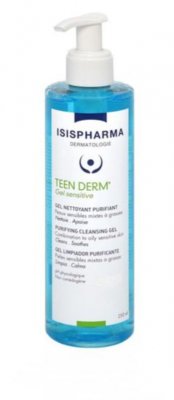 Купить isispharma (исис фарма) teen derm gel sensitive очищающий гель для умывания чувствительной жирной и комбинированной кожи,  250мл в Семенове