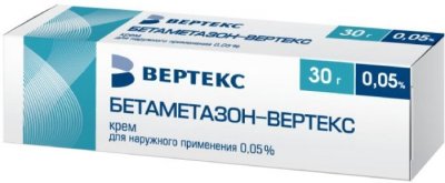 Купить бетаметазон-вертекс, крем для наружного применения 0,05%, 30г в Семенове