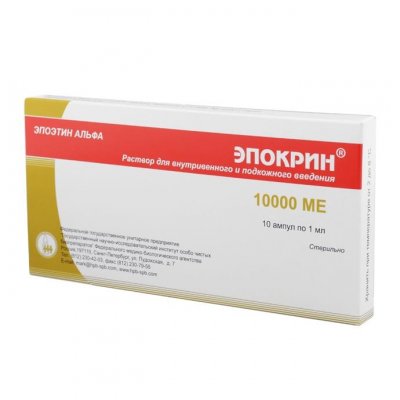Купить эпокрин, раствор для внутривенного и подкожного введения 10000ме/мл, ампулы 10 шт в Семенове