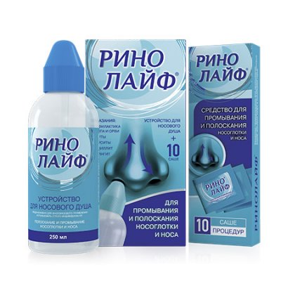 Купить ринолайф уствойство+средство для промывания полости носа и носоглотки, пакетики-саше 10 шт в Семенове