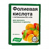 Купить фолиевая кислота с витамином в12, в6, таблетки 40 шт бад в Семенове