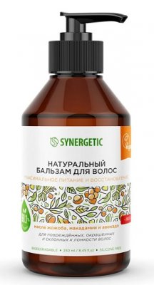 Купить синергетик (synergetic) бальзам для волос натуральный питание и восстановление, 250мл в Семенове