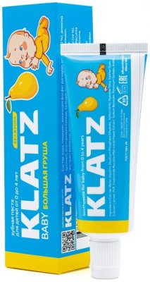Купить klatz (клатц) зубная паста для детей 0-4лет большая груша без фтора, 40мл в Семенове