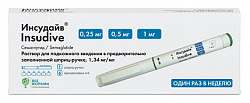 Купить инсудайв, раствор для подкожного введения 0.25/0.5/1 мг/доза шприц-ручка 3мл 1шт+игла 6шт в Семенове