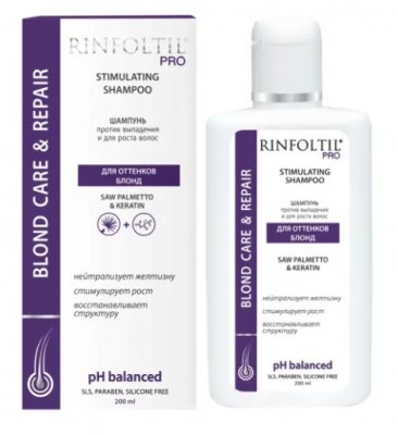 Купить rinfoltil (ринфолтил) про шампунь против выпадения и для роста волос для нейтрализации желтизны, 200мл в Семенове