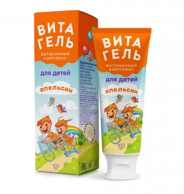 Купить витагель витаминный комплекс для детей, туба 100мл со вкусом апельсина бад в Семенове