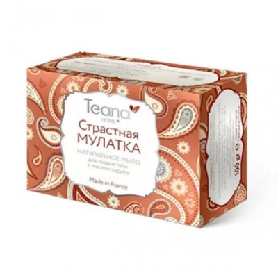 Купить тиана (teana) мыло для сухой кожи лица и тела с маслом карите страстная мулатка, 100г в Семенове