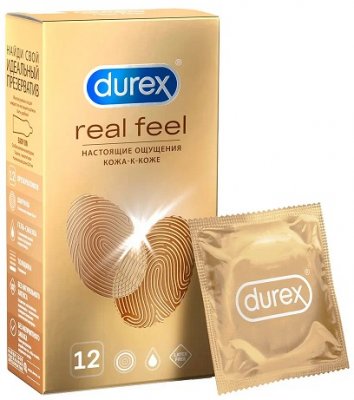Купить durex (дюрекс) презервативы real feel 12шт в Семенове