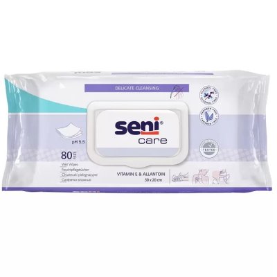 Купить seni care (сени кеа) салфетки влажные для ухода с витамином е 80шт в Семенове