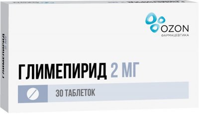 Купить глимепирид-озон, таблетки 2мг, 30 шт в Семенове