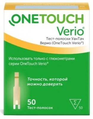 Купить тест-полоски onetouch verio (уан тач), 50 шт в Семенове