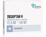 Купить лозартан-н, таблетки, покрытые пленочной оболочкой 12,5мг+50мг, 60 шт в Семенове