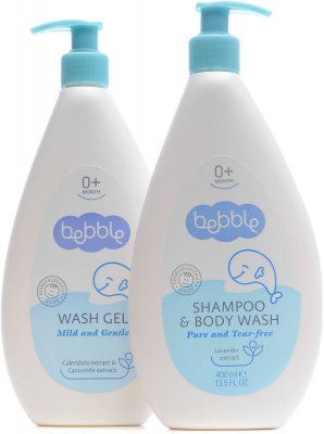 Купить bebble (бэббл) набор: шампунь для волос и тела 400мл+ гелья для мытья 400мл в Семенове