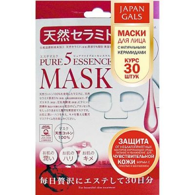 Купить japan gals (джапан галс) маска керамиды pure5 essential, 30 шт в Семенове