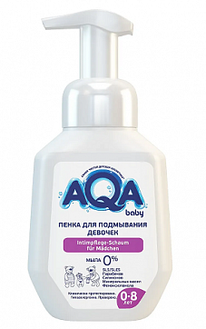 AQA baby (Аква беби) пенка для подмывания девочек, 250мл