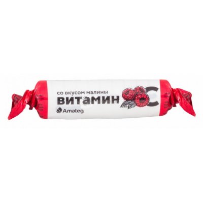 Купить витамин с+сахар, тбл малина №10 крутка_бад (аматег одо, беларусь) в Семенове