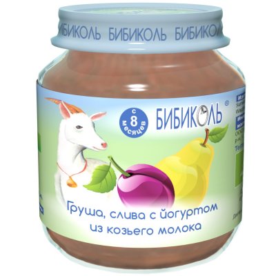 Купить бибиколь пюре груша/слива/йогурт 125г в Семенове