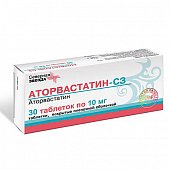 Купить аторвастатин-сз, таблетки, покрытые пленочной оболочкой 10мг, 30 шт в Семенове