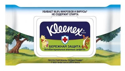 Купить клинекс (kleenex) салфетки влажные антибактериальные дисней 40 шт в Семенове